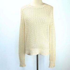 360 Sweater Sweater Open Crochet Knit Design Silk and Linen Size Small